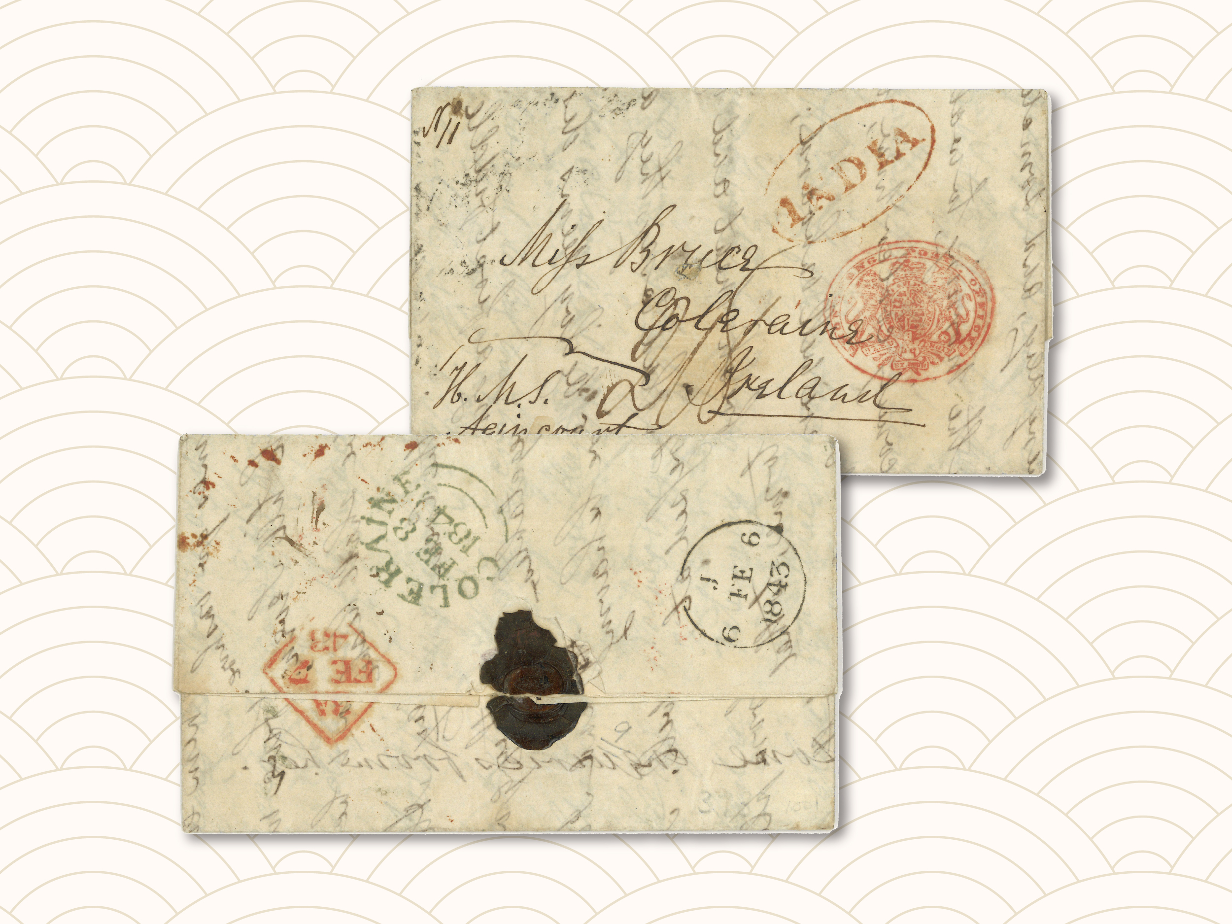 Spring 2025 Sales Special Features: Extremely scarce and clear strike of Webb type 4 Hong Kong Post Office Royal Arms h.s. | 春拍拍品介紹：極罕之Webb 4型香港郵局盾徽戳記